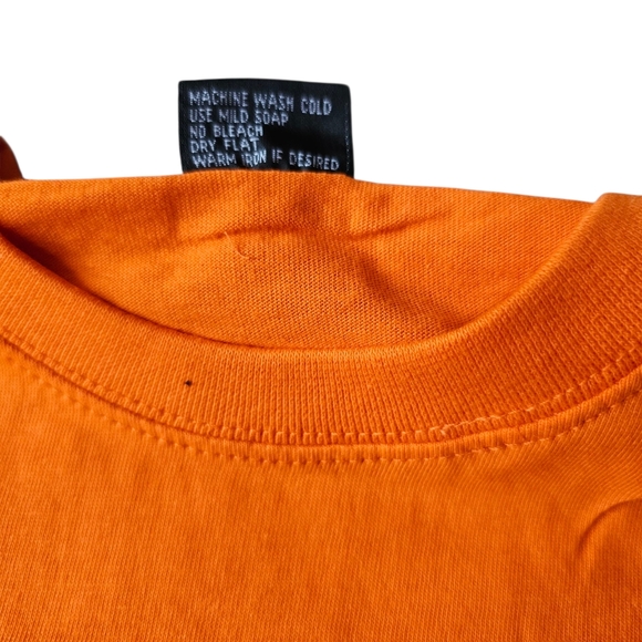 Gemrock Men's Solid Color T-Shirt - Orange - Picture 7 of 7